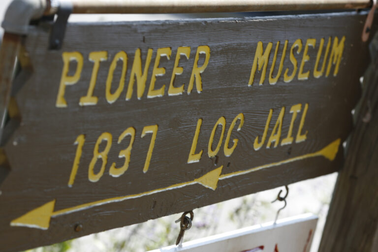 Pioneer Museum Log Jail Sign 768x512