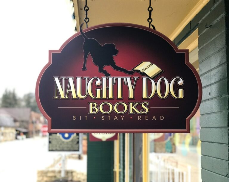 naughty dog books storefront sign 768x608