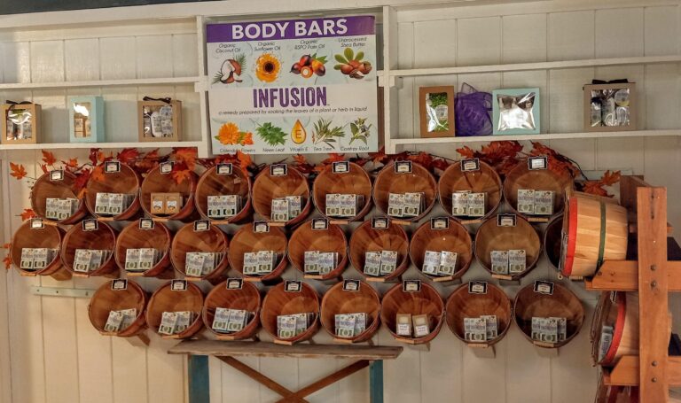 New Harmony Soap Nashville Indiana Store Interior Soap Baskets 768x455